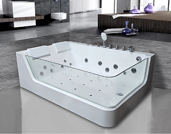 Ванна акриловая гидромассажная Cerutti SPA C-495L 170х120 пристенная прямоугольная с ножками