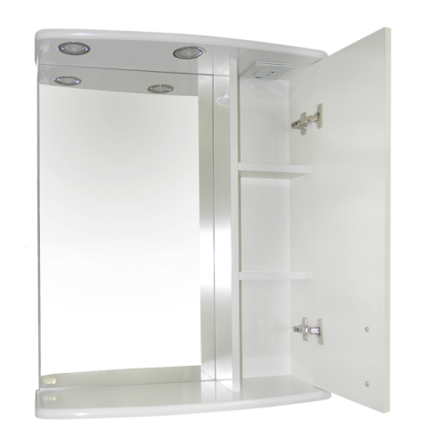 Зеркало-шкаф Misty Зеркала-шкафы Э-Аст04060-01СвП 62х19х72 подвесной цвет белый - фото 2