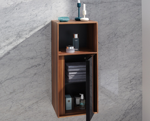 Шкаф Vitra Metropole 58208 40х35х90 подвесной цвет сливовое дерево - фото 2