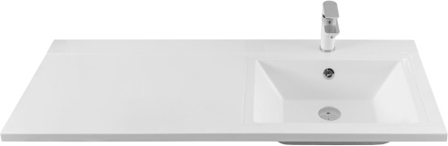 Раковина из литьевого мрамора Aquanet Персона 00168174 120х48 подвесная цвет белый 1 отверстие под смеситель - фото 4