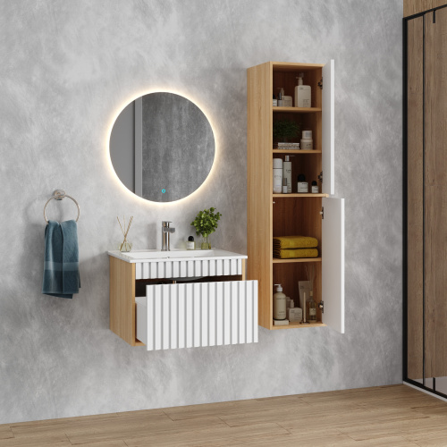 Шкаф-пенал Onika Дайлер 403568 35х31х142 подвесной - фото 5