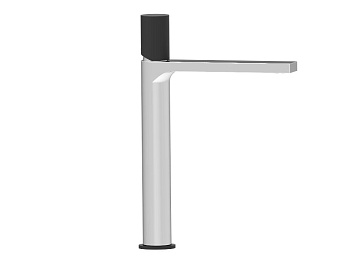 Смеситель AQG Tube 01TUB120NC на столешницу хром/черный матовый