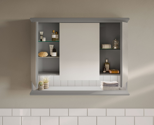 Зеркало-шкаф Vitra Valarte 62232 78х18х76 подвесной цвет серый матовый - фото 2