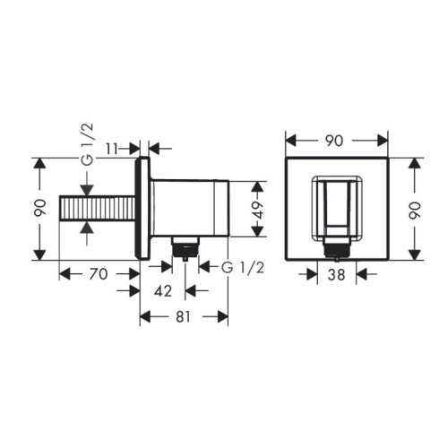 Шланговое подключение Hansgrohe FixFit  26889140 - фото 2
