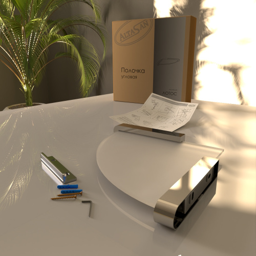 Полка в ванную комнату Altasan Лотос ЛТ71Х - фото 5