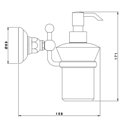 Дозатор Nicolazzi Accessori Classica C1489BZ - фото 2