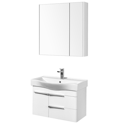 Зеркало-шкаф Aquaton Беверли 1A237102BV010 80х15х81 подвесной цвет белый - фото 3