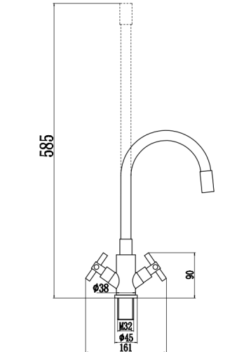 Смеситель для кухни Fmark FS8442H-04 на мойку черный - фото 2