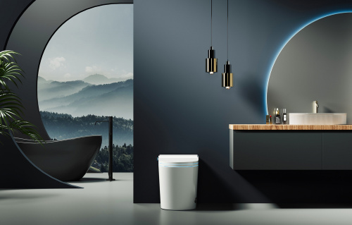 Унитаз приставной Abber Bequem AC1117S белый с сиденьем микролифт импульсный смыв - фото 3