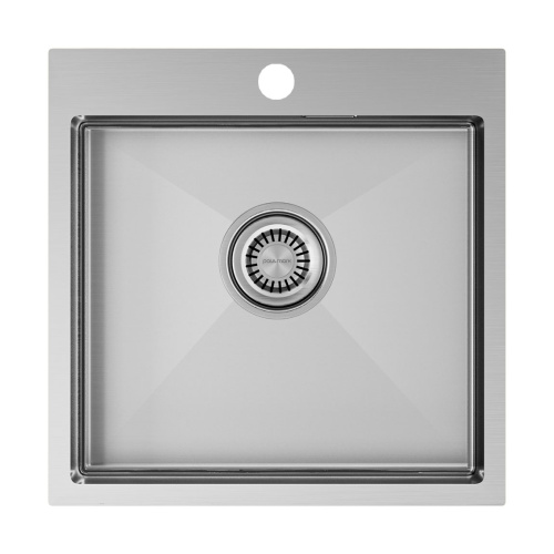 Кухонная мойка Paulmark VELTEN 51 PM905151-BS 51х51 цвет брашированная нержавеющая сталь поверхность матовая