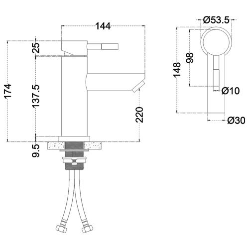 Смеситель Melana Tondo 610101 на раковину - фото 3