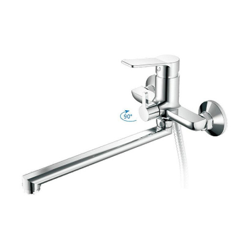 Cмеситель для ванны и душа Haiba HB22559 настенный хром - фото 2