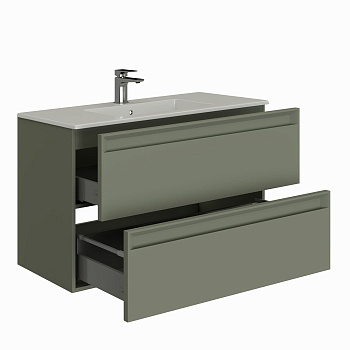 Тумба под раковину Allen Brau Eclipse 2.0 1.E1001.CGM 2.0 60х46х63 подвесная цвет зеленый/серый