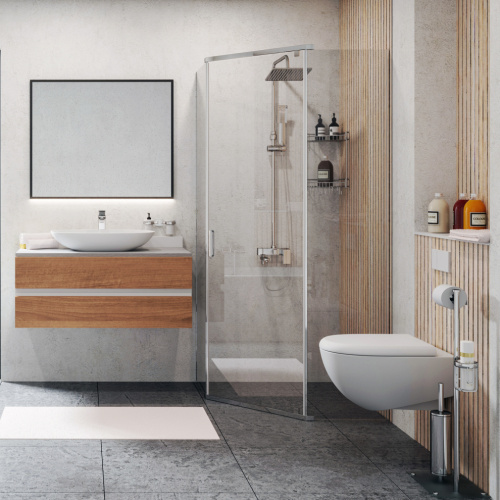 Душевой уголок Wasserkraft Leine 35P 35P11 90х90 стекло прозрачное профиль хром глянцевый без поддона - фото 2