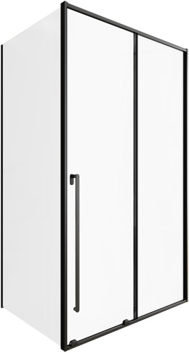 Душевой уголок Allen Brau Fantasy 3.11006.31 + 3.11013.31 120х90 стекло прозрачное профиль черный матовый без поддона - фото 2