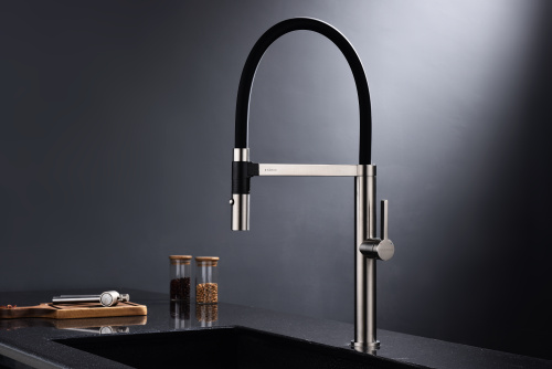 Смеситель для кухни Paulmark LEADER Le214101-BS на раковину никель - фото 5
