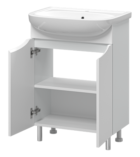 Тумба под раковину Misty Смайл Э-Сма01060-031Пр 55х28х70 напольная - фото 4