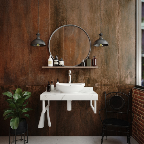 Столешница Teymi Helmi T150108 80х50 подвесная цвет белый - фото 5