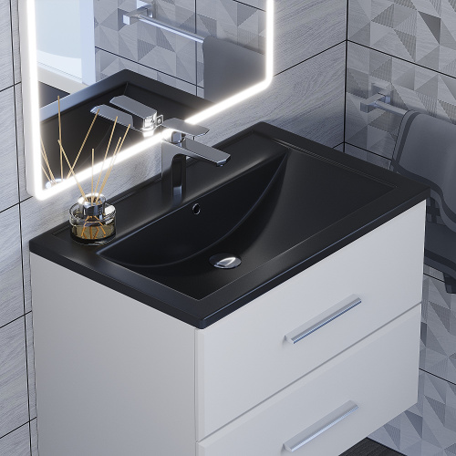 Раковина кварцевая Uperwood Foster Quartz 291030034 70х46 полувстраиваемая цвет черный - фото 3