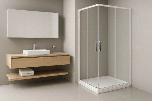 Душевой уголок Royal Bath HPD RB70HPD-T 70х70 стекло прозрачное профиль белый без поддона - фото 2