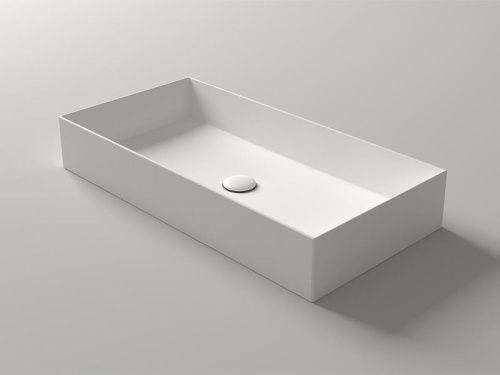 Раковина из сантехнического фаянса Simas AG 80 bia 80х40 накладная цвет белый - фото 2
