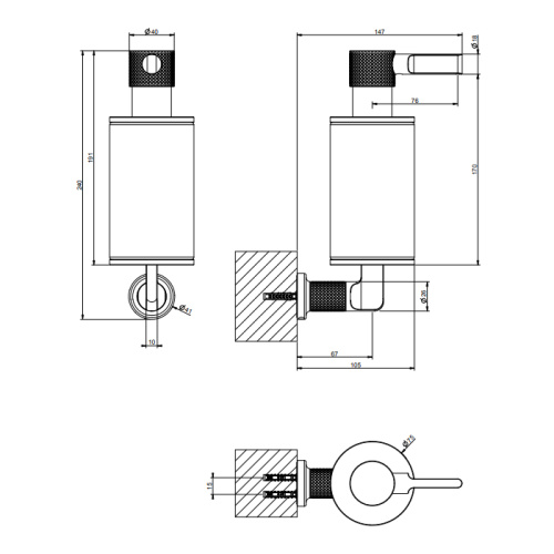 Дозатор Gessi Inciso 58513#727 - фото 2