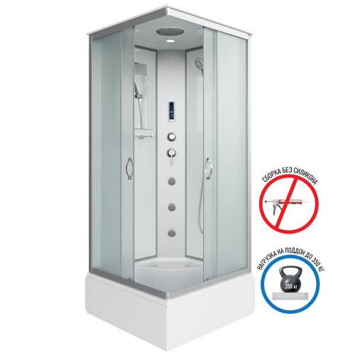 Душевая кабина Niagara Classic 11081424F 90х90 квадратная с крышей ориентация универсальная - фото 2