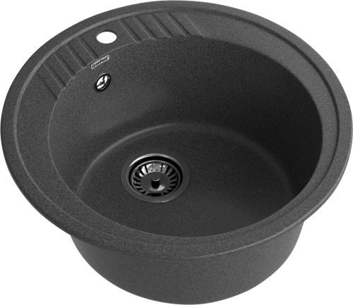 Кухонная мойка Granfest Rondo R-520 графит 52х52 цвет графит поверхность матовая - фото 2