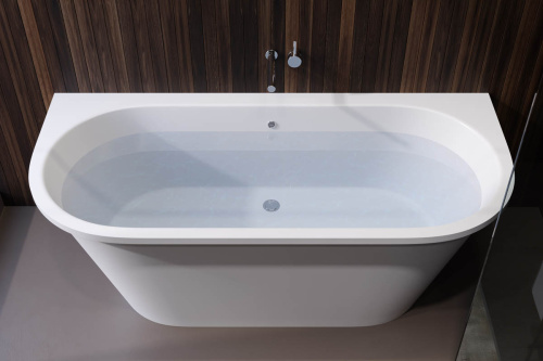 Ванна из искусственного камня Holbi GALATEA 1.01.003.11.1 169х77 пристенная овальная - фото 2