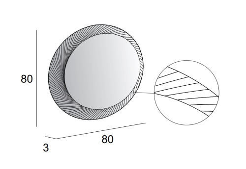 Зеркало в ванную Cezares 45053 80х80 - фото 3