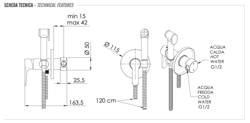 Гигиенический душ со смесителем Remer W65W хром - фото 2