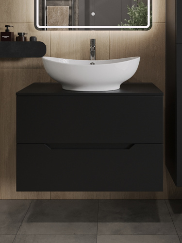 Тумба с раковиной Orange Line Li-80TubMDF+B08-585W 81х46х73 - фото 3