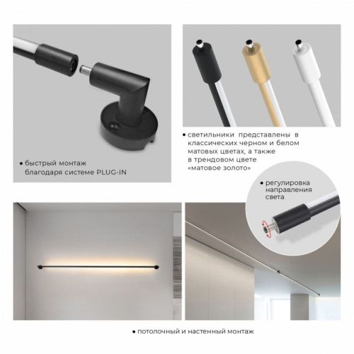 Настенно-потолочный светильник IMEX Thin and Smart (Тхин анд Смарт) IL.0060.5000-500-BK - фото 5