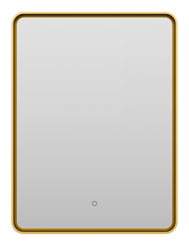 Зеркало в ванную Brevita Mercury MER-Rett6-060/80-gold 60х80 цвет золото - фото 2