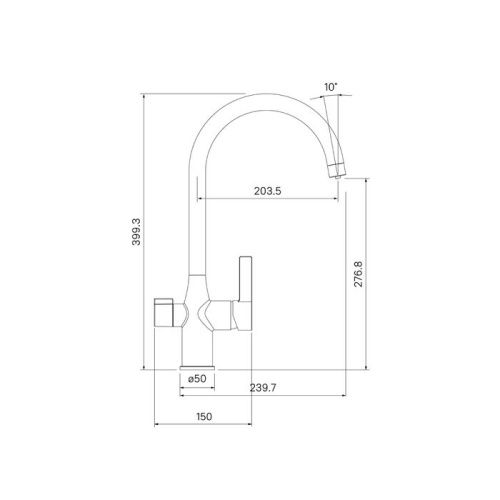 Смеситель для кухни IDDIS Pure PURSBFJi05 на столешницу хром - фото 2