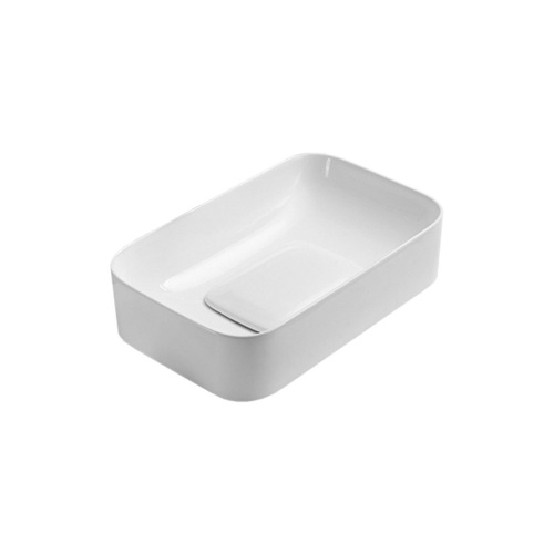 Раковина из сантехнического фарфора Vincea VBS-50450 38х51 накладная цвет белый без отверстий под смеситель - фото 2