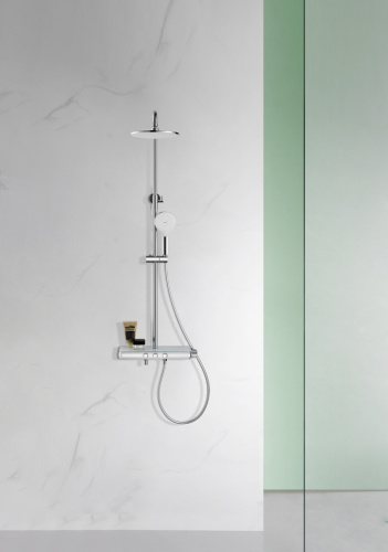 Душевая стойка Arrow AG3308SH настенная цвет хром с термостатом - фото 3