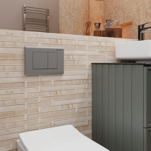 Клавиша смыва механическая CHARUS Minimalista FP.310.46.01 цвет хром матовый - фото 3