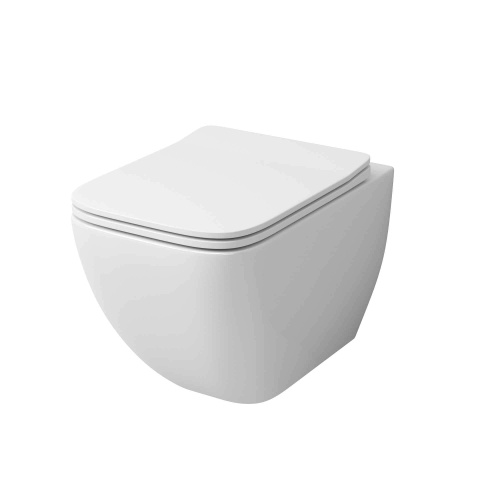 Унитаз подвесной Grossman Санфаянс GR-4447S белый глянцевый с сиденьем микролифт безободковый каскадный смыв