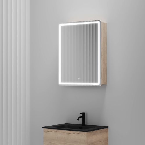 Зеркало-шкаф Sancos Mirror MI60EG 59х15х74 настенный цвет дуб галифакс натуральный - фото 2