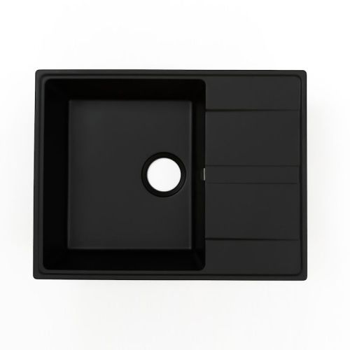 Кухонная мойка Grandex Aqua 600314 65х50 цвет черный поверхность матовая - фото 4