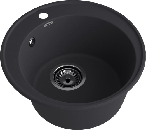 Кухонная мойка Granfest Quarz 08 черный 48х48 цвет черный поверхность матовая - фото 2