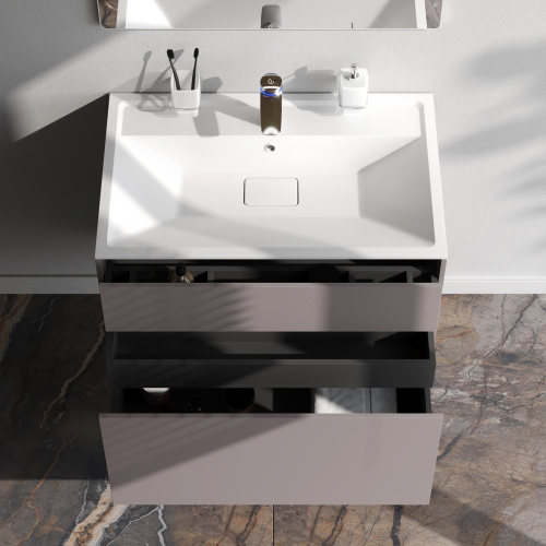 Тумба под раковину Am.Pm Inspire V2.0 M50AFHX0803EGM 81х49х60 подвесная цвет серый матовый - фото 3