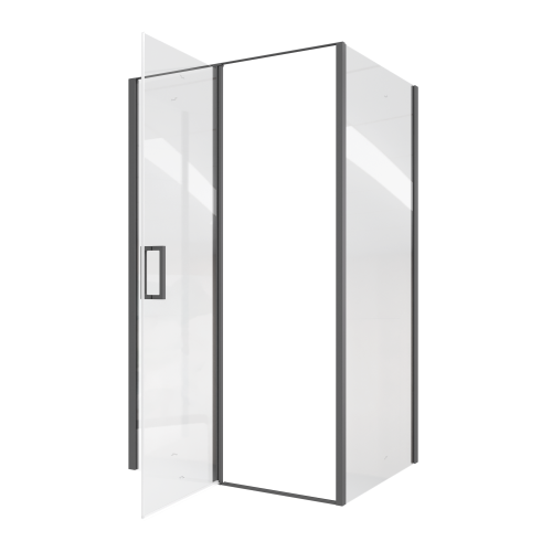 Душевой уголок Cerutti SPA VICTORIA120B 120х90 стекло прозрачное профиль черный без поддона - фото 4