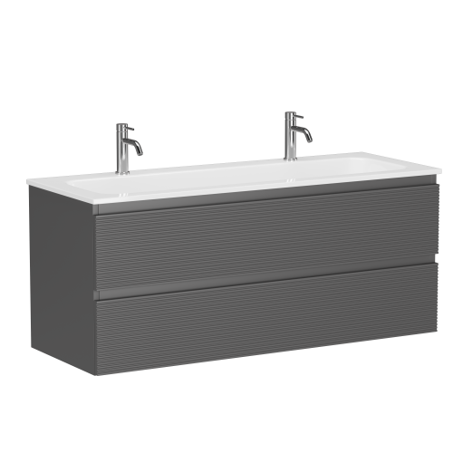 Тумба под раковину Sancos FOLK FL120GS 120х45х50 подвесная цвет серый - фото 2