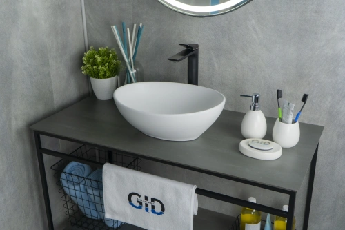 Раковина керамическая Gid Lago 51164 40х30 накладная цвет белый без отверстий под смеситель - фото 4