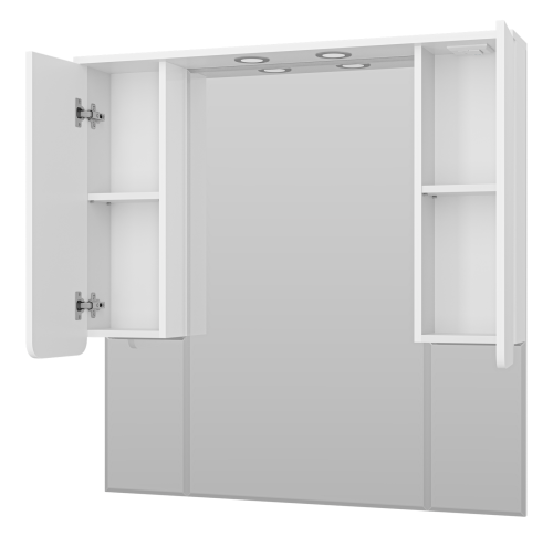 Зеркало-шкаф Misty Чегет П-Чег-02105-01Л 101х17х100 подвесной цвет белый - фото 4