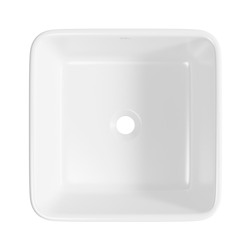 Раковина из сантехнического фарфора Wellsee Callipy Art 338904000 40х40 напольная цвет белый глянцевый без отверстий под смеситель - фото 3