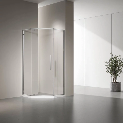 Душевой уголок Veconi Rovigo RV35-80-01-C7 80х80 стекло прозрачное профиль хром глянцевый без поддона