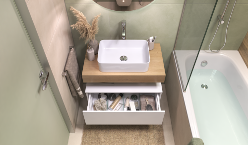 Столешница Velvex UNIT st.UNI.80-67 80х50х11 подвесная цвет дуб французский - фото 2